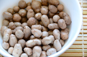 Yam Bulbil as healthy food. The part of the bud that has accumulated nutrients and has become enlarged.