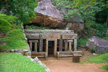 Ruins of an ancient Buddhist monastery. Mihintale, Sri Lanka