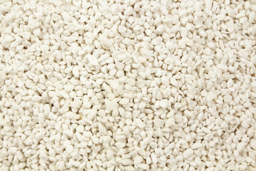 Top view of white perlite for potting cactus or succulent and ornamental plant.