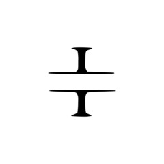 letter i elegant personalized monogram, name initial clip art