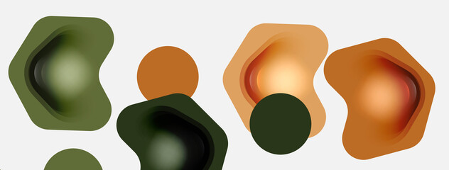 Color arrow shapes on white backdrop. Minimal geometric abstract background. Vector illustration for wallpaper banner background or landing page