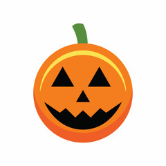 pumpkin silhouette vector design. halloween symbol icon graphic. cartoon mascot emblem for Company and business