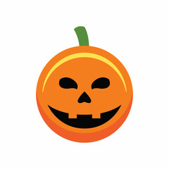 pumpkin silhouette vector design. halloween symbol icon graphic. cartoon mascot emblem for Company and business