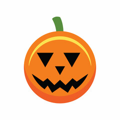 pumpkin silhouette vector design. halloween symbol icon graphic. cartoon mascot emblem for Company and business