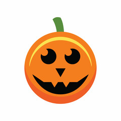 pumpkin silhouette vector design. halloween symbol icon graphic. cartoon mascot emblem for Company and business