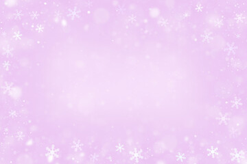 christmas background with snowflakes frame
