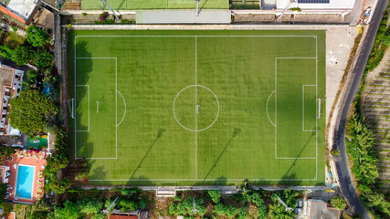 Soccer field from above © jovannig