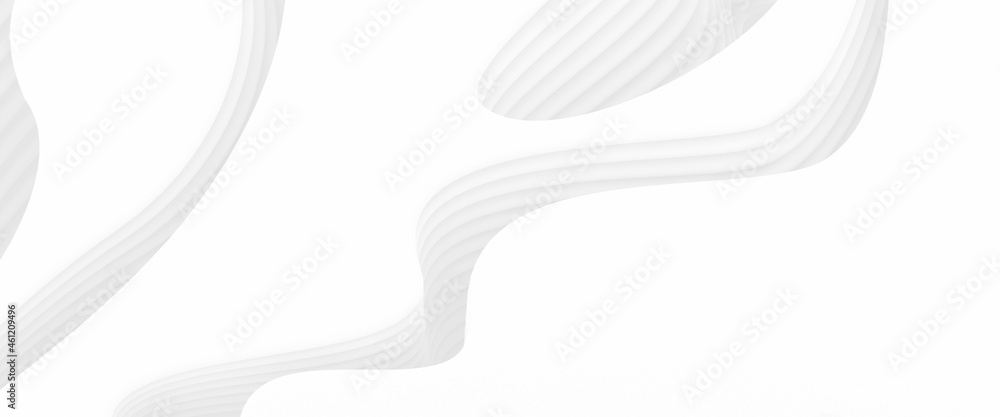 Poster 3d illustration of surface smooth curve stack alignment repeat patterns.architecture and creative th