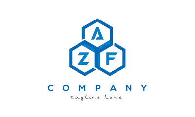 AZF three letters creative polygon hexagon logo 