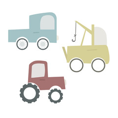 Vector transport isolated on white background.