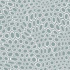 Hexagonal camouflage seamless patern. Abstract modern endless digital contemporary design texture. Military geometric ornament for fabric, fashion and vinyl wrap print. Vector illustration.