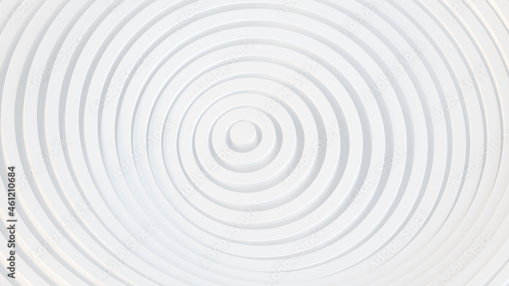 Poster white glossy circles 3d rendering