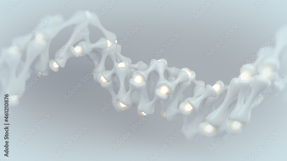 Poster white futuristic network shape 3d rendering