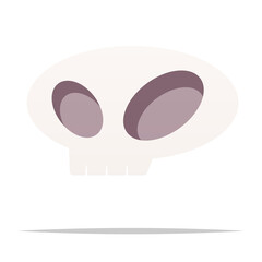 Cartoon skull vector isolated illustration