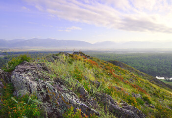 The rocky peak of the mountain above the Uimon Valley.