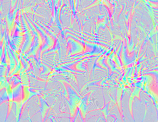 Hippie Trippy Psychedelic Rainbow Background LSD Colorful Wallpaper. Abstract Hypnotic Illusion. Hippie Retro Texture Glitch and Disco