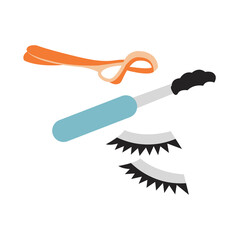 Flat design. Eyelash Curler. Vector illustration on a white background.