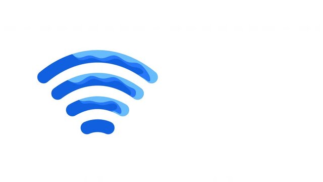 4k video of wifi internet icon in comic style.