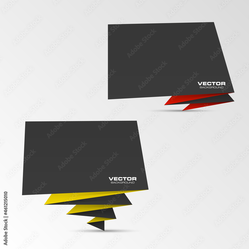 Poster vector banner. the original form as two form, overlapping. the flat image. advertising design shape.