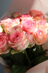 bouquet of pink roses