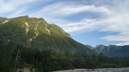 上高地　徳沢付近からの風景
