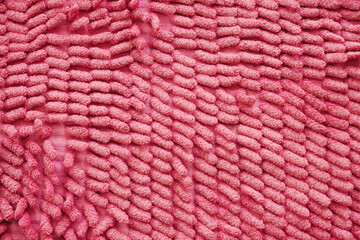 Closeup red Doormat texture for background