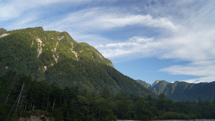 上高地　徳沢付近からの風景