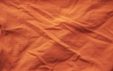 Orange Fabric cloth texture for background, old cotton fabric
