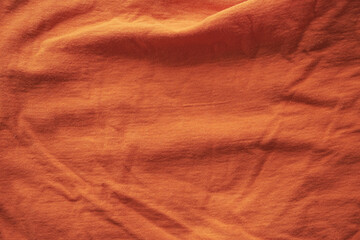 Orange Fabric cloth texture for background, old cotton fabric