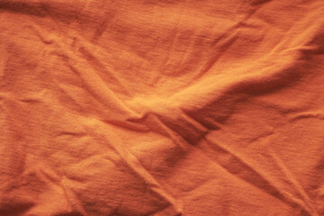 Orange Fabric cloth texture for background, old cotton fabric