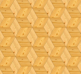 Natural wooden background honeycomb, grunge parquet flooring design seamless texture for 3d interior