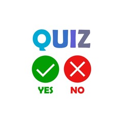 Test quiz logo icon isolated on white background