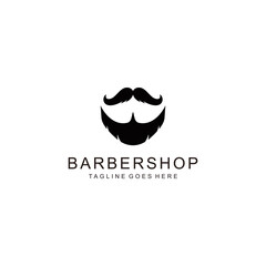 Barbershop simple flat logo vector