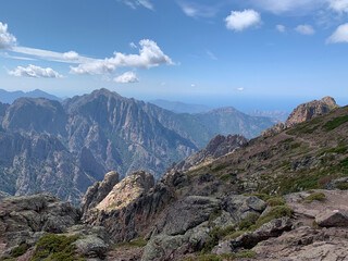 Montagne corse dans le GR20 nord