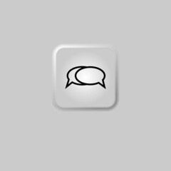 Chat icon, sms icon, comments icon, speech bubbles Icon vector flat design EPS 10