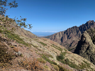Montagne corse dans le GR20 nord
