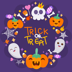 halloween party elements set