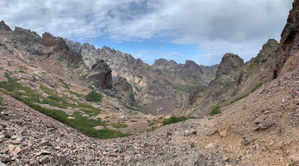 Fototapeta premium Col des éboulis Corse GR20 Nord