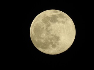 full moon over black