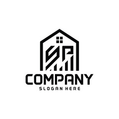 Fototapeta premium SP letter building logo vector. Suitable for the construction, Real Estate and Mortgage industries.