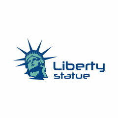 Statue of Liberty logo design template. Liberty statue vector illustration