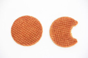 round baked fluted belgian waffles