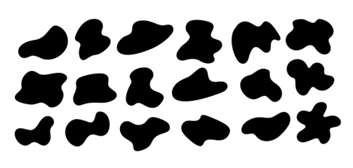 Vector set of liquid shapes