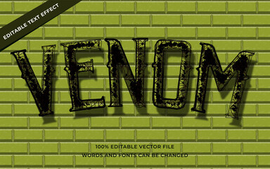 Venom editable text effect for illustrator