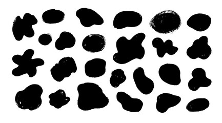 Vector set of hand drawn grunge shapes