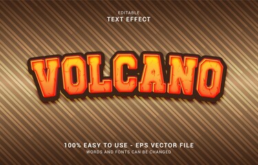 editable text effect, Volcano style