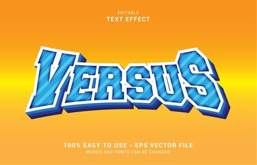editable text effect, Versus style