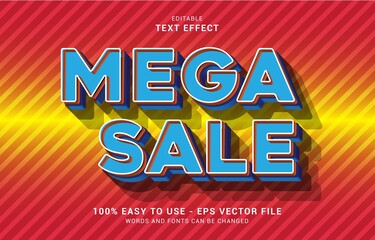 editable text effect, Mega Sale