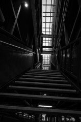 Fototapeta na wymiar black and white staircase