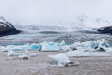 Jökulsárlón and Fjallsárlón Glaciers, Iceland